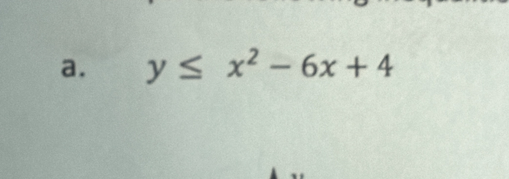 y≤ x^2-6x+4