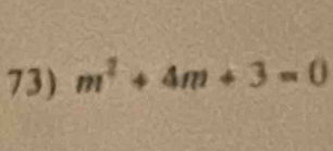 m^2+4m+3=0