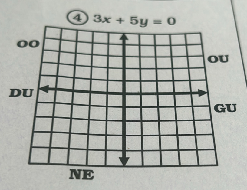 ④ 3x+5y=0
DU