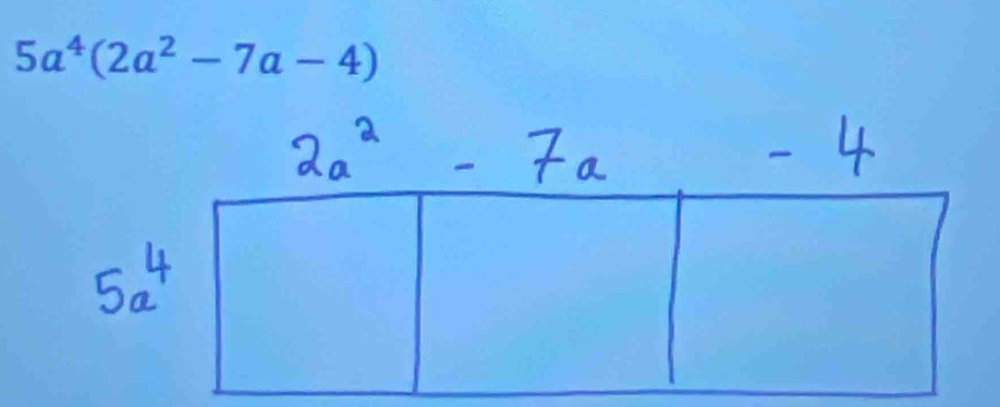 5a^4(2a^2-7a-4)