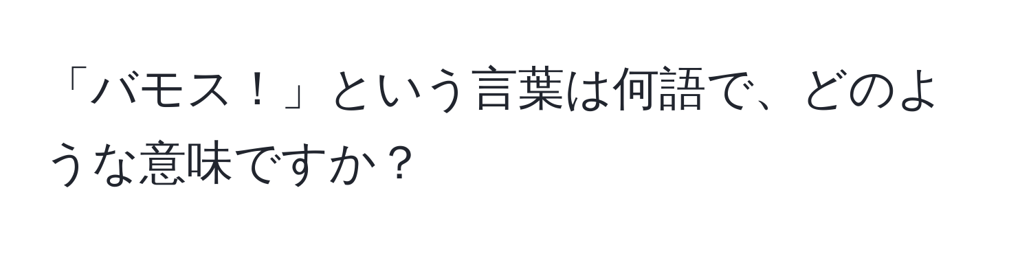 「バモス！」という言葉は何語で、どのような意味ですか？