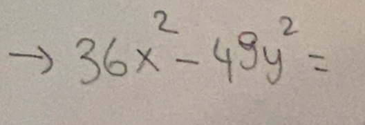 36x^2-49y^2=