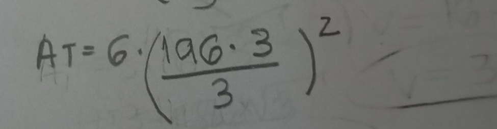 AT=6· ( 196· 3/3 )^2