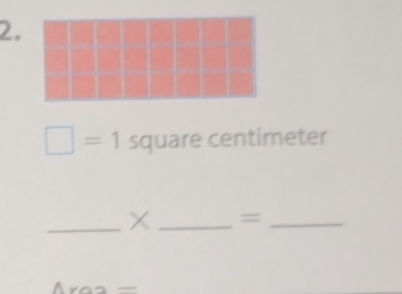 □ =1 square centimeter
_X _=_
△ * O2=