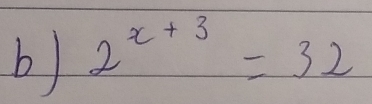 2^(x+3)=32