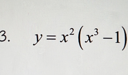 y=x^2(x^3-1)