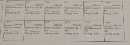 6 C 7 N 8De
5 B