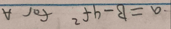 a=B-4f^2 far A