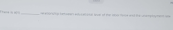 There is a(n) _relationship between eclucational lever of the laber force and the unemployment rate