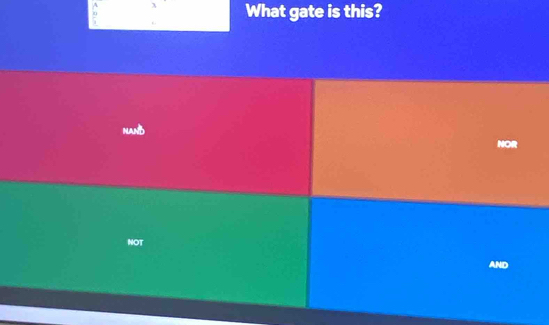 What gate is this? 
NAND 
NOR 
NOT 
AND