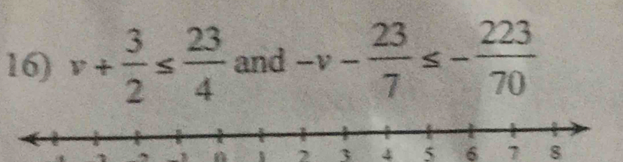 v+ 3/2 ≤  23/4  and -v- 23/7 ≤ - 223/70 
n 2 3 4 5 6 7 8