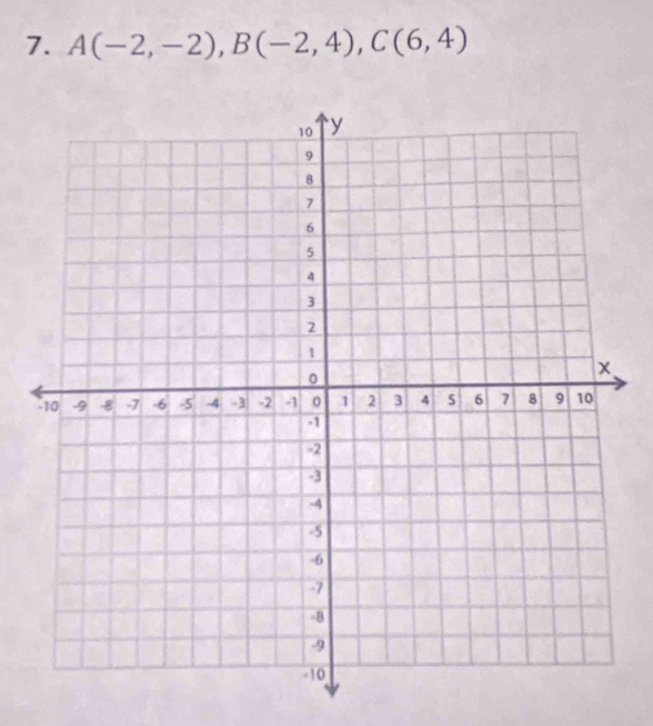 A(-2,-2), B(-2,4), C(6,4)