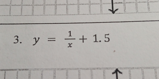 y= 1/x +1.5