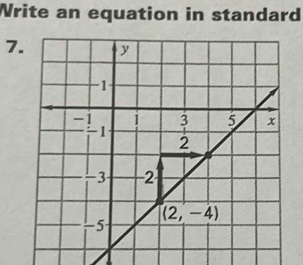 Write an equation in standard
7