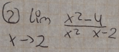 2)limlimits _xto 2 (x^2-4)/x^2x-2 