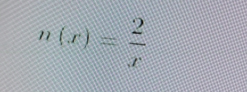 n (x)= 2/x 