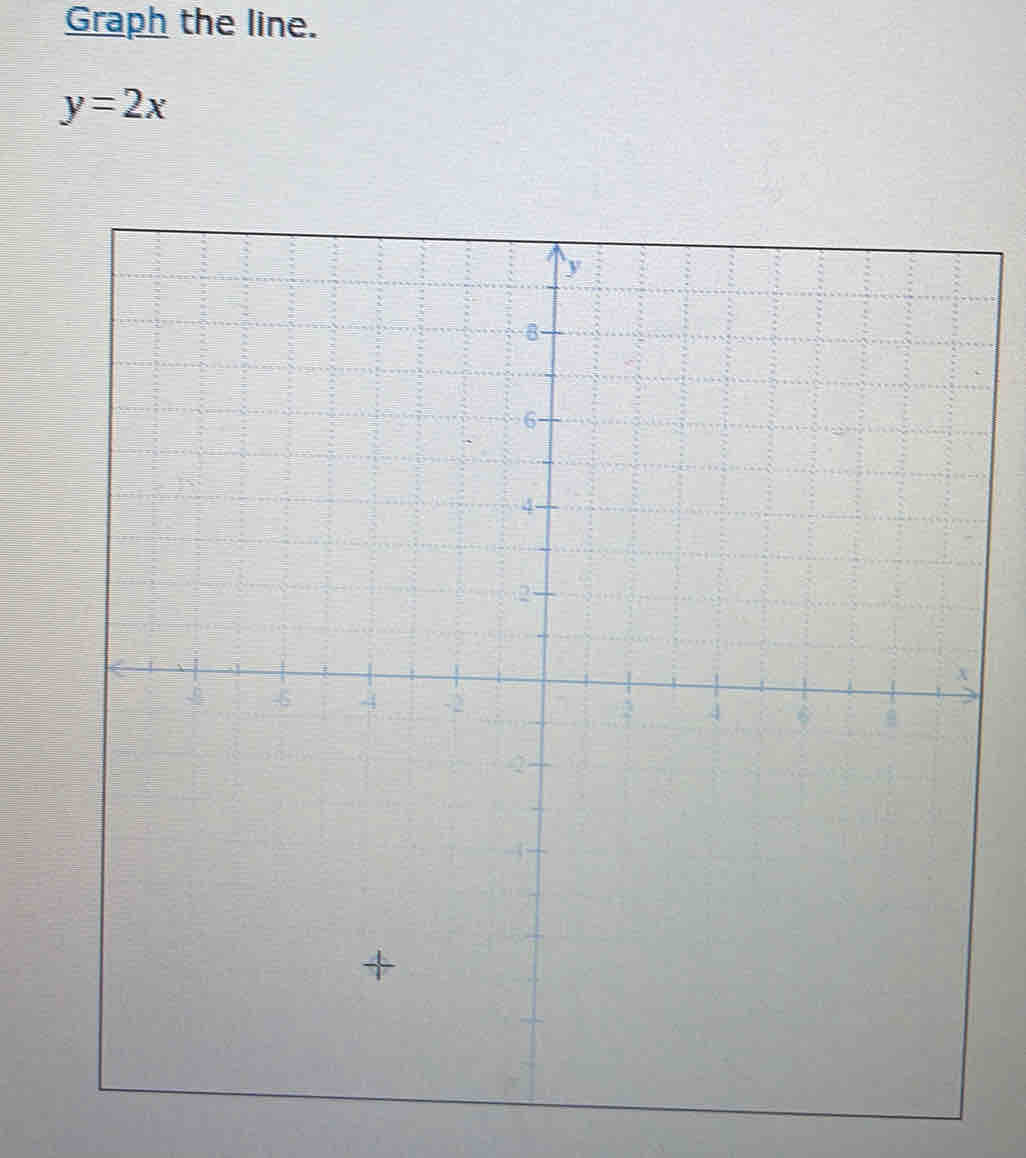 Graph the line.
y=2x