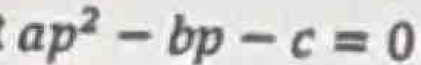 ap^2-bp-c=0