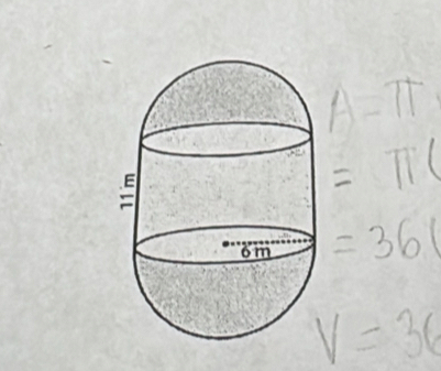 A=π
=π l
=361
V=36