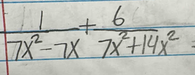  1/7x^2-7x + 6/7x^2+14x^2 