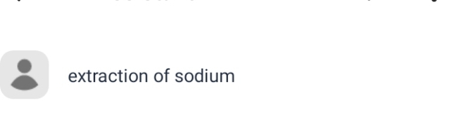 extraction of sodium