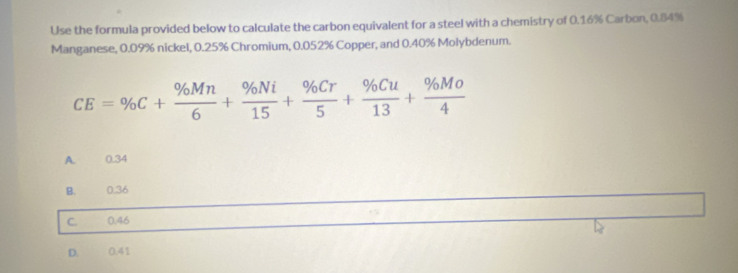 Solved: Use the formula provided below to calculate the carbon ...