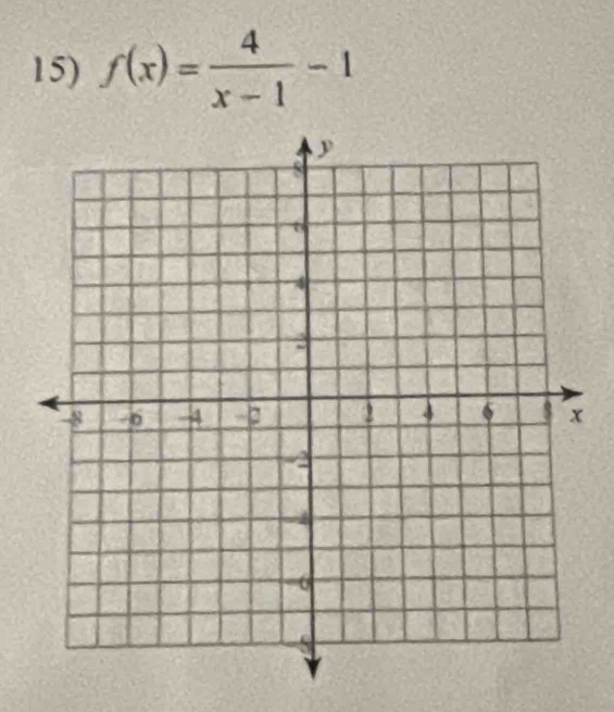 f(x)= 4/x-1 -1