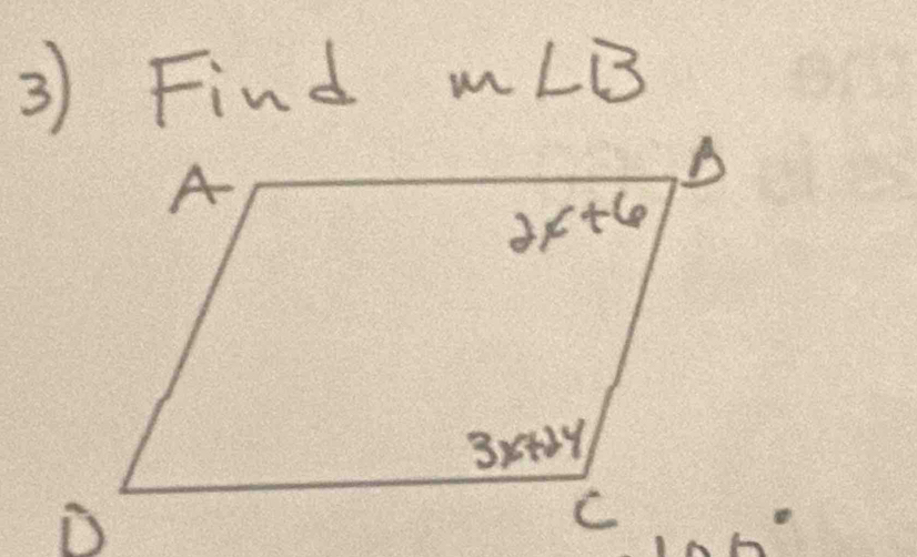 Find m∠ B