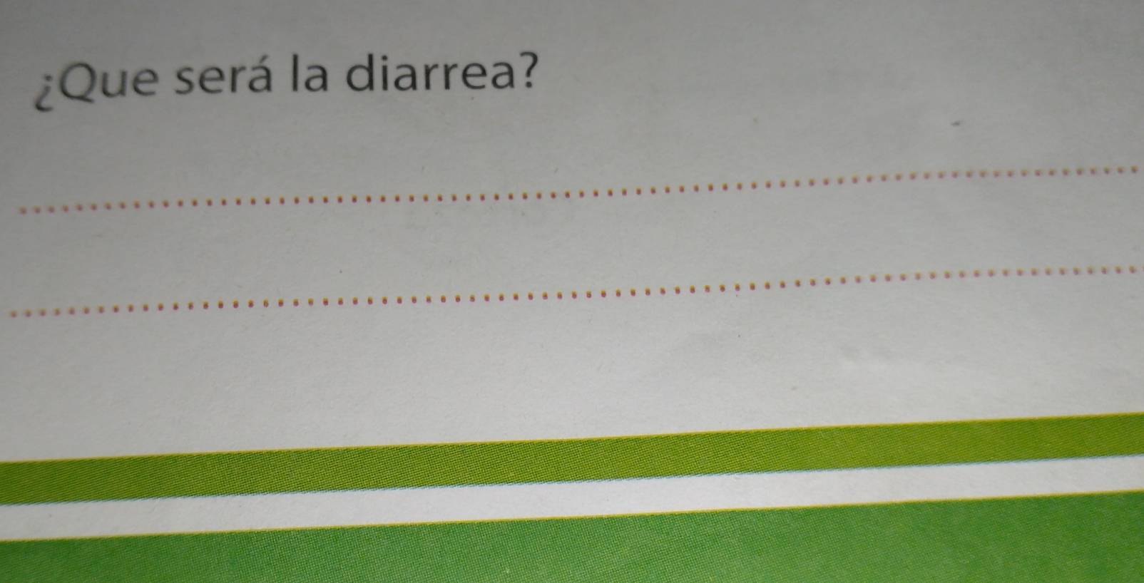 ¿Que será la diarrea? 
_ 
_