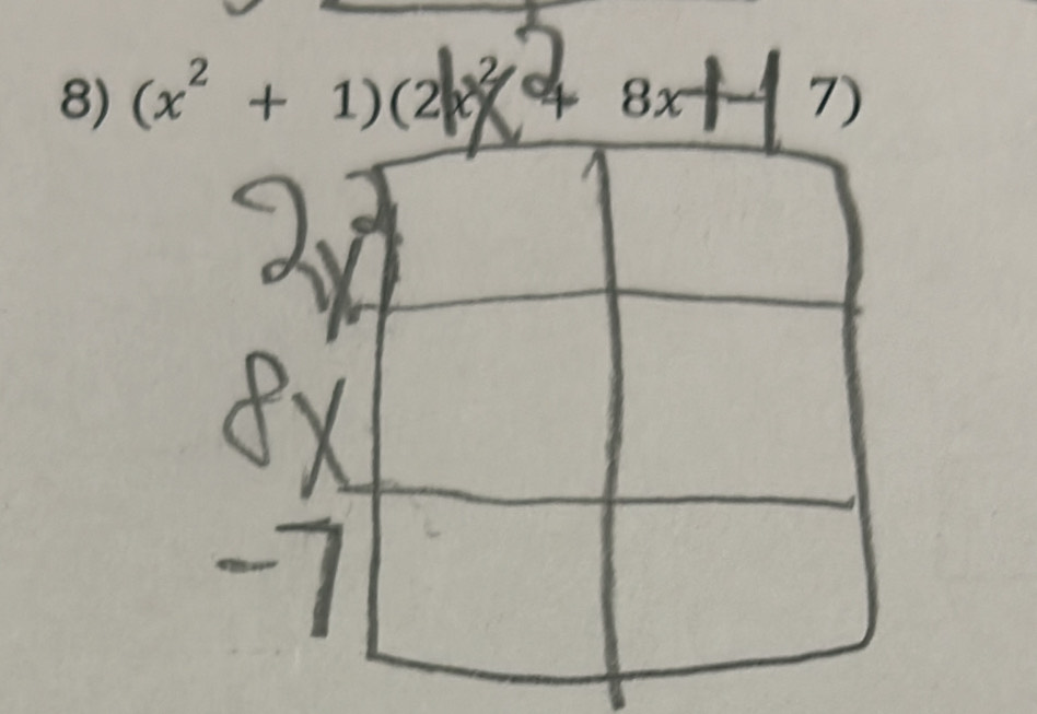 (x² + 1)(2x 4 8x 7)