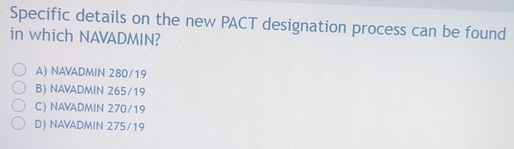 Solved: Specific details on the new PACT designation process can be ...