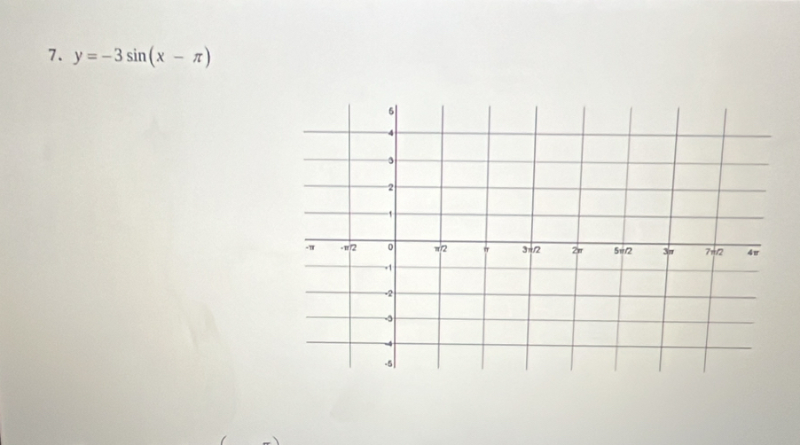 y=-3sin (x-π )