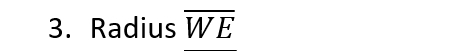 Radius overline WE