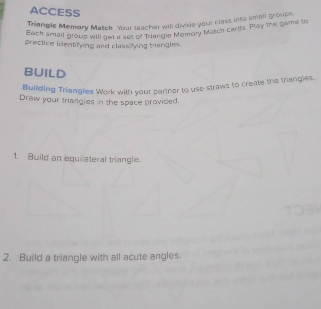 تم الحل:ACCESS Triangle Memory Match Your teacher will divide your ...