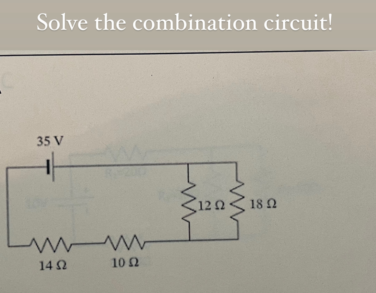 Solve the combination circuit!