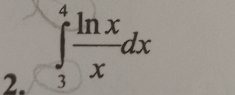 ∈tlimits _3^(4frac ln x)xdx