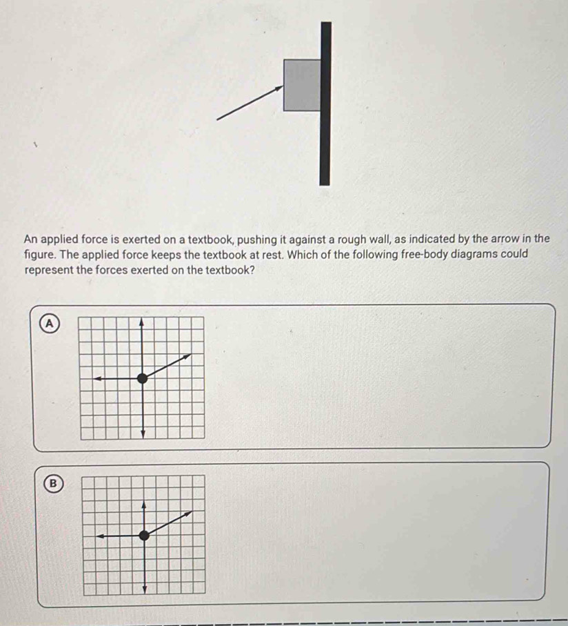 Solved: An applied force is exerted on a textbook, pushing it against a ...