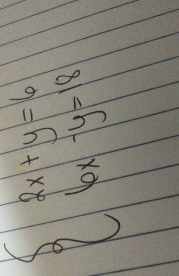 beginarrayl 2x+4=6=6 6x+y=12