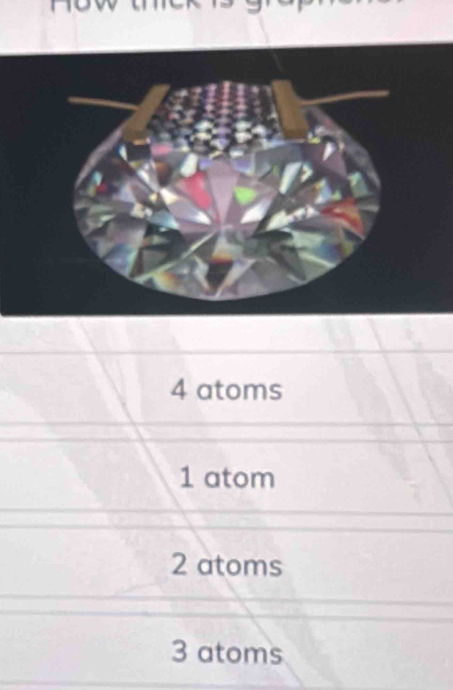 4 atoms
1 atom
2 atoms
3 atoms