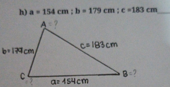 a=154cm; b=179cm; c=183cm _