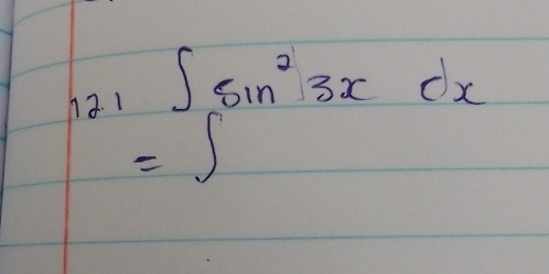 1 ∈t sin^23xdx
=∈t