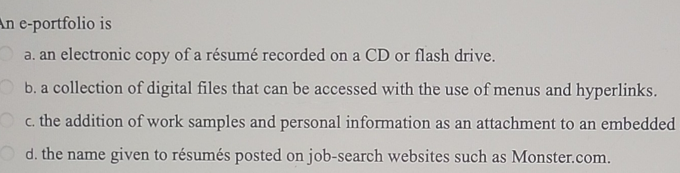 Solved An e portfolio is a an - A7e71f3790984688beb8dc224cd1740b~tplv 6e3a8cj6on 10.image