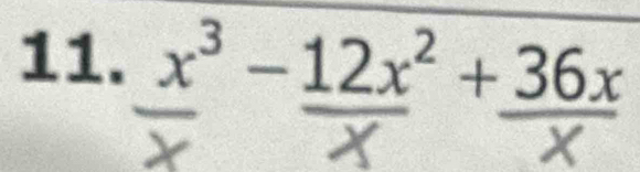 x² − 12x² + 36x