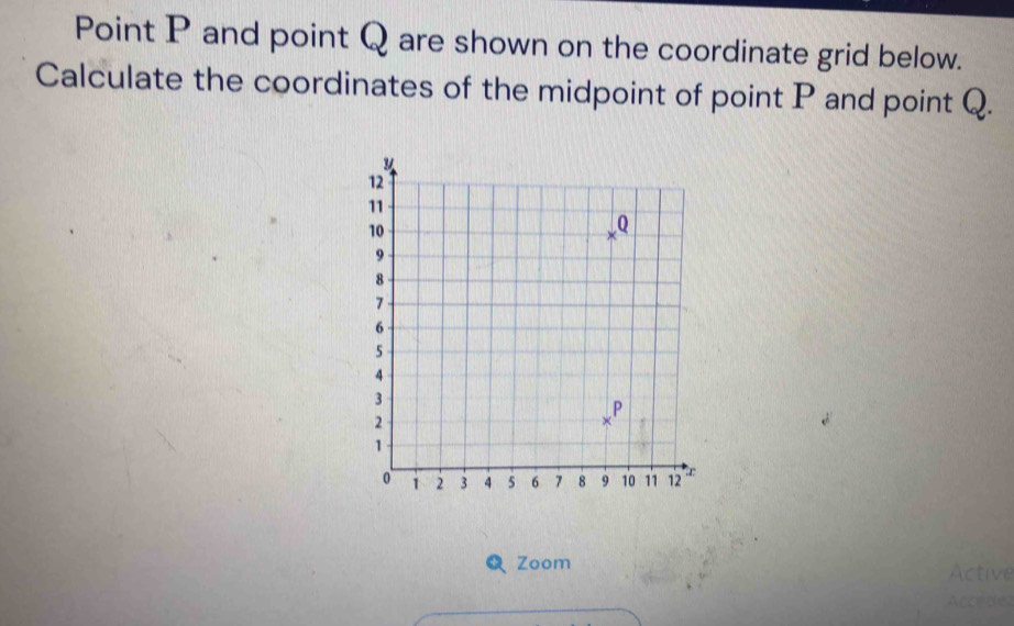 Solved: Point P and point Q are shown on the coordinate grid below ...