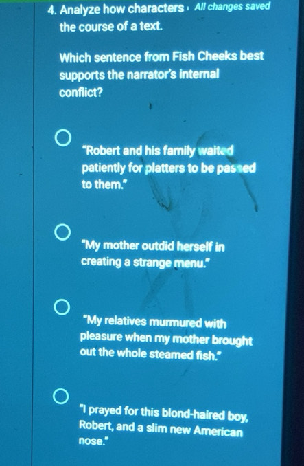 Solved: Analyze how characters All changes saved the course of a text ...