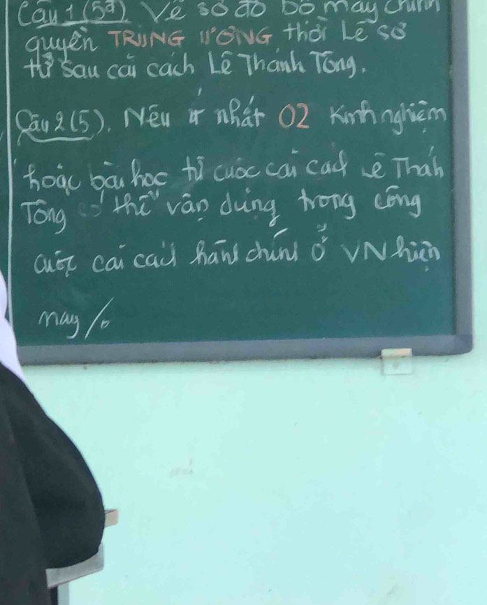 Cau1(5o) Ve s do Do may chuim 
guyen TRING WOIVG thài LE SB 
thi sau cai cach Lē Thanh Tóong. 
Cāu (5). Nén r hat O2 Kinhnghèm 
bogc bāu hoc tícuóc cai cacè Than 
Tóng thǔ ván duing hróng cōng 
cuáī cāi cai) hāni chūni o vhin 
mag o