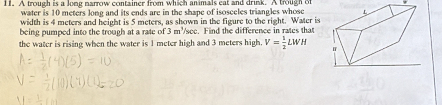 Solved: A trough is a long narrow container from which animals eat and ...