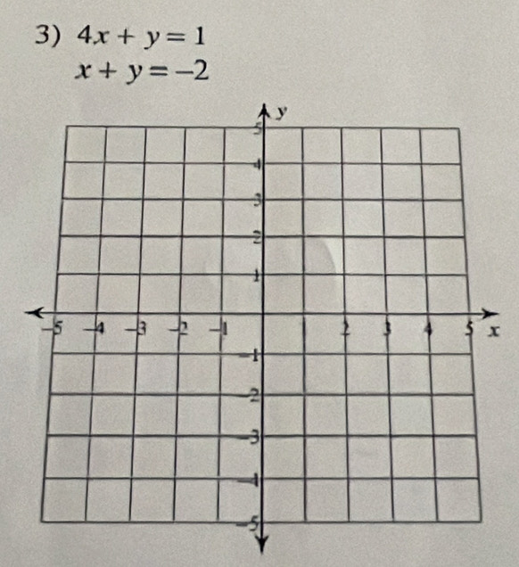 4x+y=1
x+y=-2
x