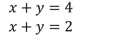 x+y=4
x+y=2