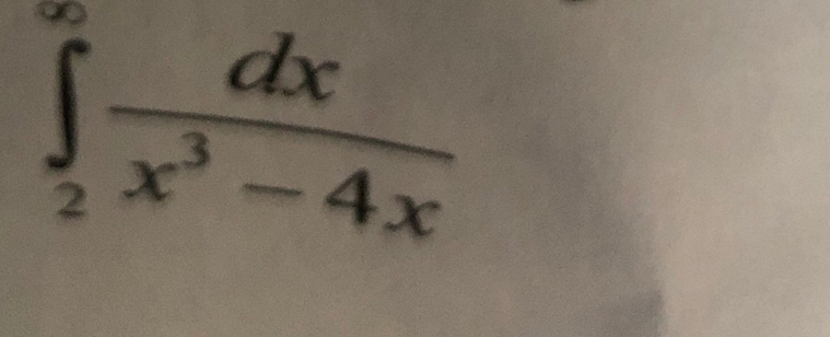 ∈tlimits _2^((∈fty)frac dx)x^3-4x